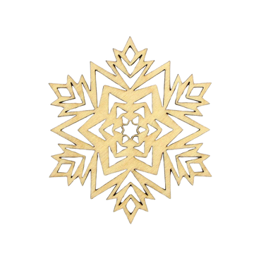 WOOD ORNAMENT - Snowflake