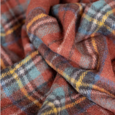 WOOL BLANKET -  Rust Plaid